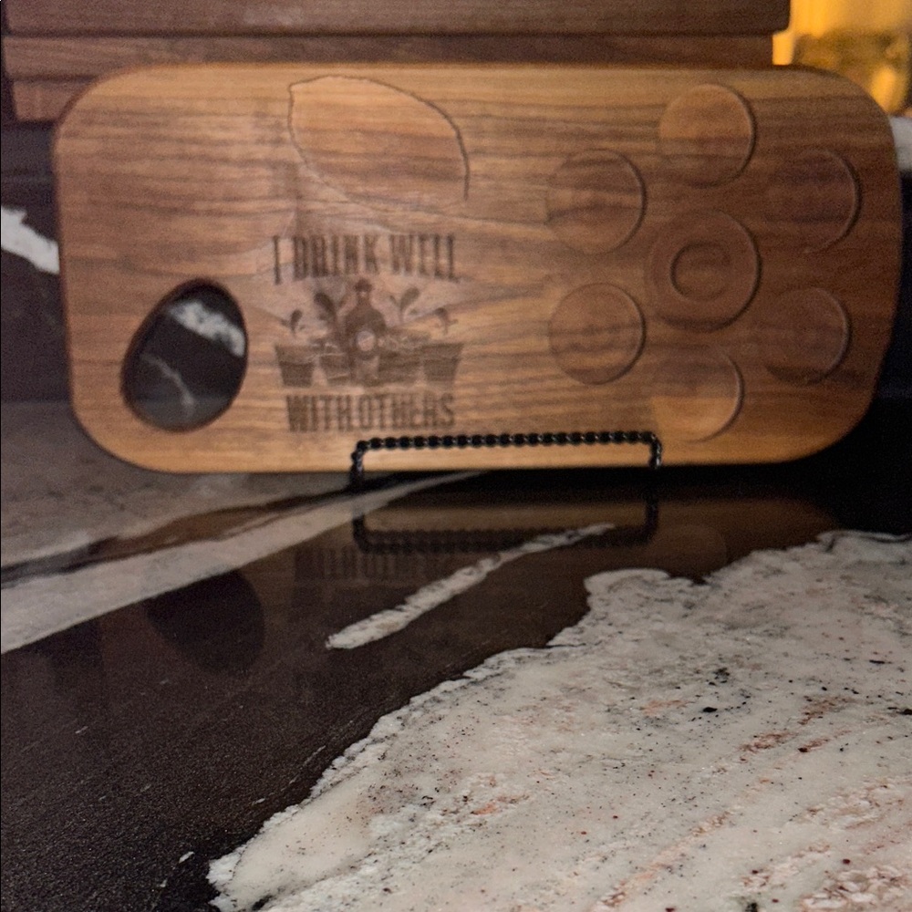 Wooden Shot Flight Board with Handle